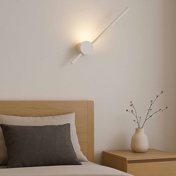 Applique LED Lenux blanche 60 cm, applique linéaire longue finition blanche